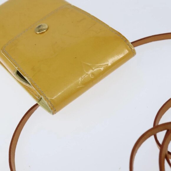 LOUIS VUITTON Monogram Vernis Walker Wallet Lime Yellow LV Auth BA6985 - Picture 7 of 16